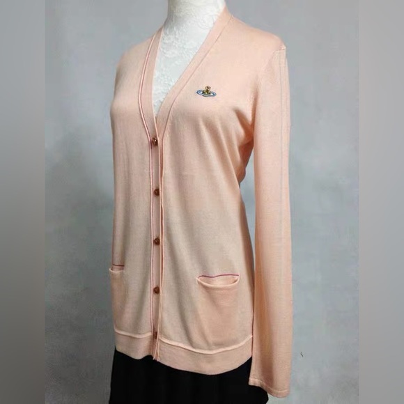 New Authentic Vivienne Westwood Soft Pink Cardigan Red Label - Picture 12 of 13